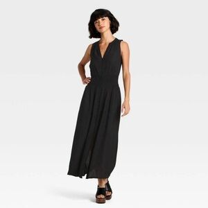 Universal Thread Black Sleeveless Maxi Dress
